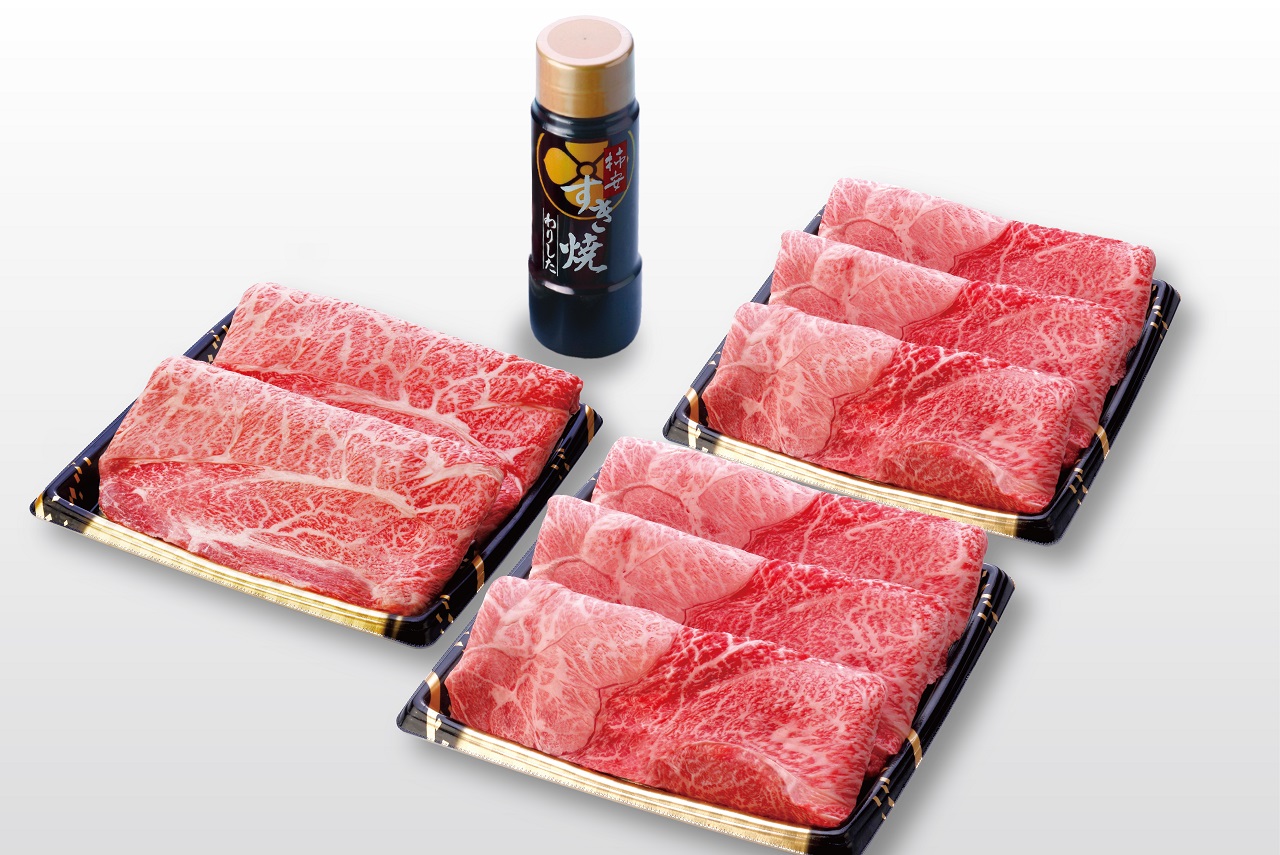 『A5最高ランク柿安牛（または日本三大和牛 近江牛）＆黒毛和牛すき焼食べくらべ福袋』税込13,500円／1袋